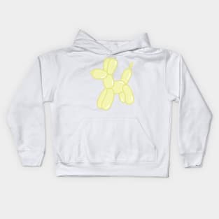 Yellow Balloon Dog Kids Hoodie